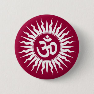 Spirituele Om Ronde Button 5,7 Cm