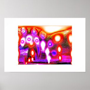 Spirituele omega funky kunst poster