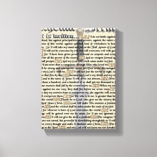 Spirituele oorlogvoering canvas afdruk (Voorkant)