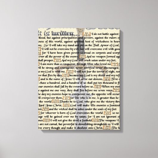 Spirituele oorlogvoering canvas afdruk (Voorkant)
