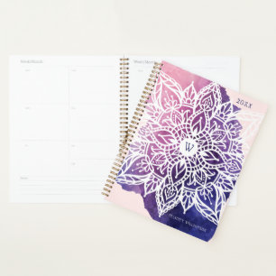 Spirituele organische en geometrische Mandala-Wate Planner