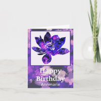 Spirituele Paarse Lotus Flower Birthday Kaart