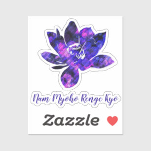 Spirituele Paarse Lotus Flower Nam Myoho... Sticke Sticker