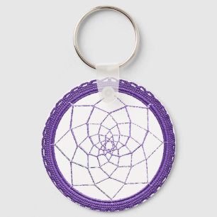 Spirituele Paarse Native American Dream Catcher Sleutelhanger