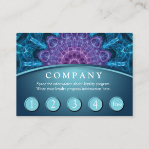 Spirituele Paarse ventilator klantenkaart Klantenkaartje