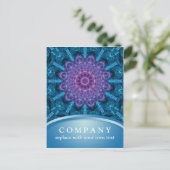 Spirituele Paarse ventilator Mandala Briefkaart (Staand voorkant)