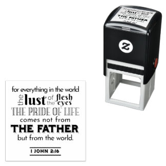 Spirituele reflectie kunst - 1 Johannes 2:16 Zelfinktende Stempel