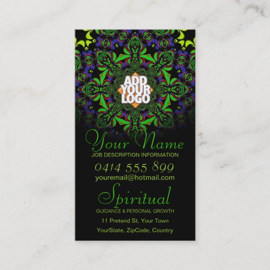 Spirituele richtlijnen met Logo Visitekaartje (Voorkant)