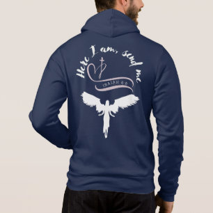 Spirituele ritsen Hoodie-Isaiah 6:8 Hoodie