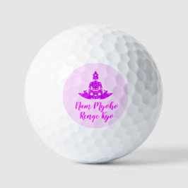 Spirituele roze en witte symmetrie Lotus Pose Golfballen