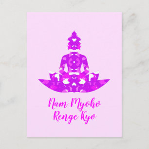 Spirituele roze en witte symmetrie Lotus Yoga Briefkaart
