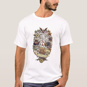 Spirituele Sereniteit Verticale Lijn Kunst Grafisc T-shirt