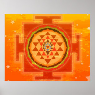 Spirituele Shree Yantra Poster