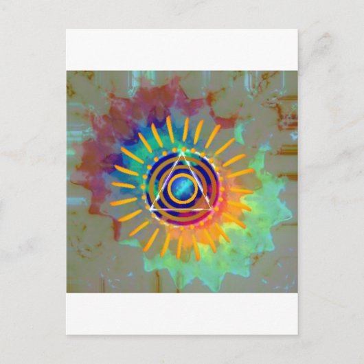 Spirituele Tyedye Briefkaart (Voorkant)