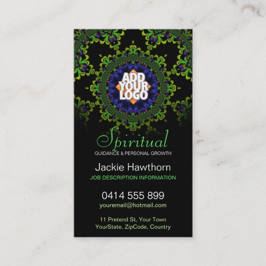 Spirituele ventilator met Logo Visitekaartje (Voorkant)