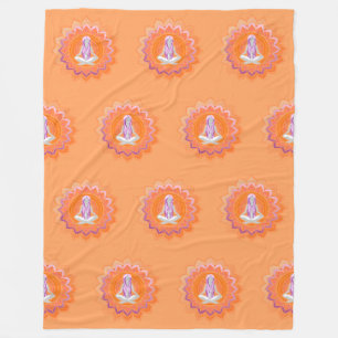 Spirituele Yoga Asana Meditatie Mandala 3 Fleece Deken