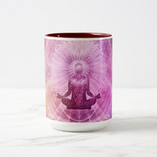 Spirituele Yoga Meditation Zen Colorful Tweekleurige Koffiemok