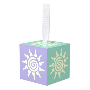 Spirituele Zon Symbool - Spiraal van Energie 9 Kubus Ornament