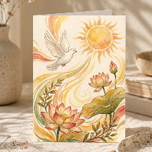 Spirituele Zonlicht Kunst | Duif & Lotus Genezing