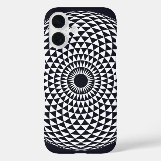 Spirituele zwarte witte Mandala Geometrische Vecto Case-Mate iPhone Case (Achterkant)