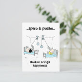Spiro & Pusho Gebroken Motivatie quotes Briefkaart (Staand voorkant)