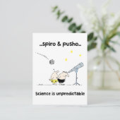 Spiro & Pusho Science Motivatie quotes Briefkaart (Staand voorkant)