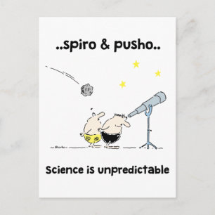 Spiro & Pusho Science Motivatie Quotes Briefkaart