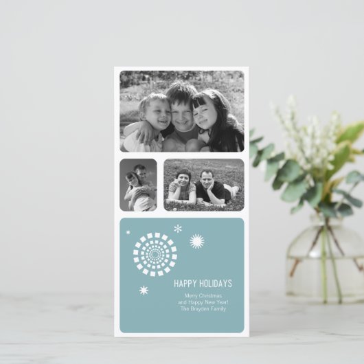 Spirograaf Kerstkaart (Staand voorkant)