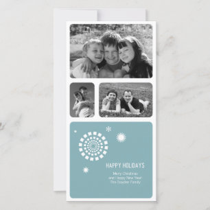 Spirografen met kerstfoto feestdagenkaart