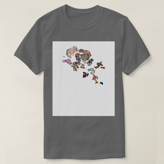 Spirograph Patterned Orkney Islands Map T-shirt (Design voorkant)