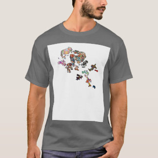 Spirograph Patterned Orkney Islands Map T-shirt