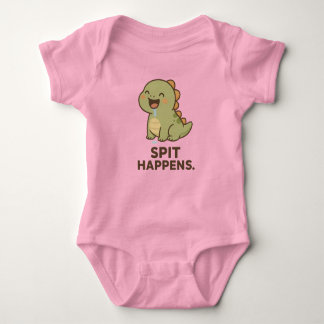 Spit Happens - Grappig Baby Dinosaurus Ontwerp Romper