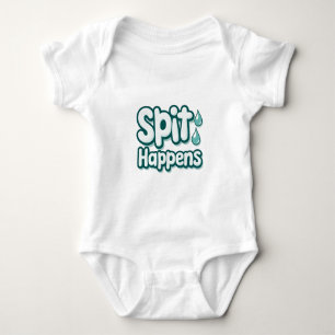 Spit Happens - Grappig citaat uit de Baby Romper
