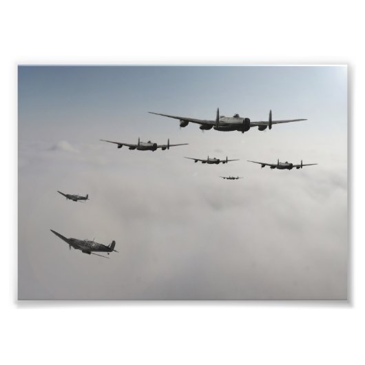 Spitfire Escort Foto Afdruk (Voorkant)