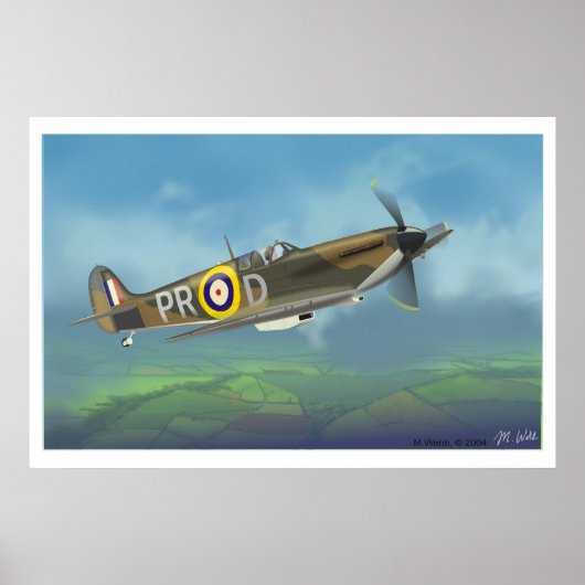 Spitfire Fighter Poster (Voorkant)
