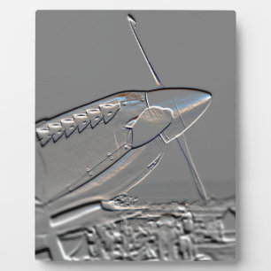 Spitfire Mk 1A-vliegtuig in reliëfdruk Fotoplaat