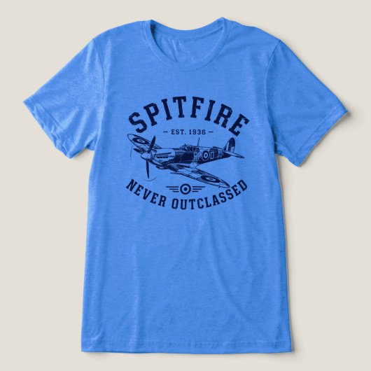 Spitfire – Never Outclassed Tri-Blend Shirt (Design voorkant)