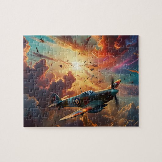  Spitfire Puzzel: Stuk samen Geschiedenis Legpuzzel (Horizontaal)