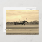 Spitfire Sepiatone Briefkaart (Voorkant / Achterkant)