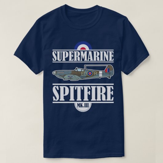 Spitfire Supermarine  Aviation WWII Plane T-shirt (Design voorkant)