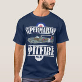 Spitfire Supermarine  Aviation WWII Plane T-shirt (Voorkant)