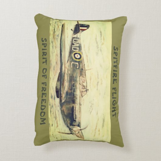 Spitfire vliegkussen accent kussen (Achterkant (Verticaal))