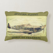 Spitfire vliegkussen accent kussen (Achterkant)