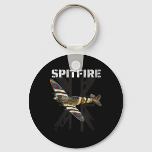 Spitfire WW2 Battle of Britain gevechtsvliegtuig A Sleutelhanger