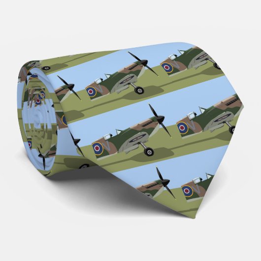 Spitfire WW2 Fighter Stropdas (Opgerold)