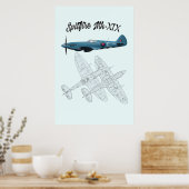 Spitfire XIX (Mk 19) Poster (Keuken)