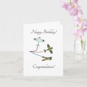 Spitfires - Personnalisable - Carte d'anniversaire