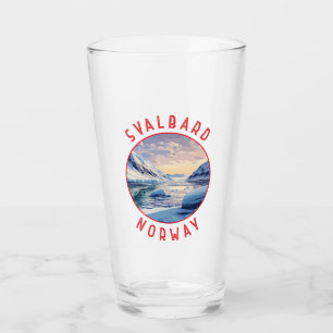 Spitsbergen Noorwegen Retro Distressed Circle Glas