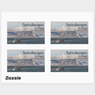Spitsbergen Spitsbergen Zeilboot Rechthoekige Sticker