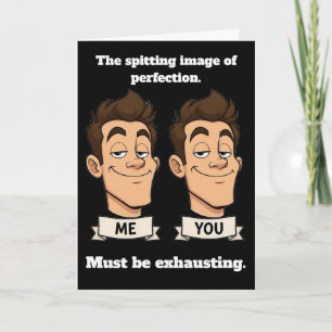 Spitting Image Grappige Verjaardag Kaart